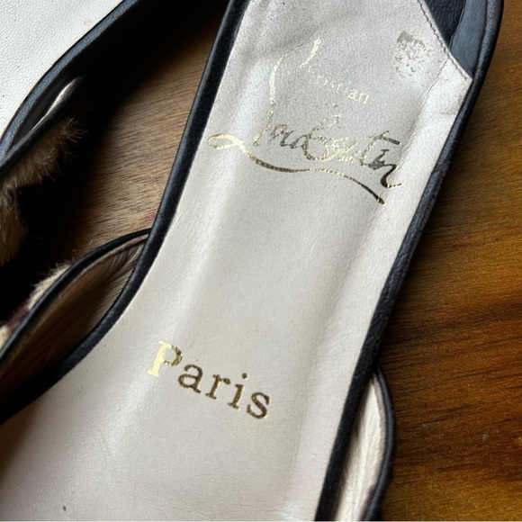 Christian Louboutin Animal Print Calf Hair Slides Sandals | Size 36 US 6 w/ Box - Picture 8 of 15